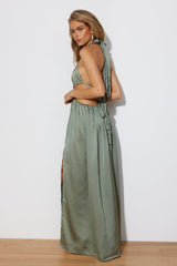 No Cares Midi Dress Khaki